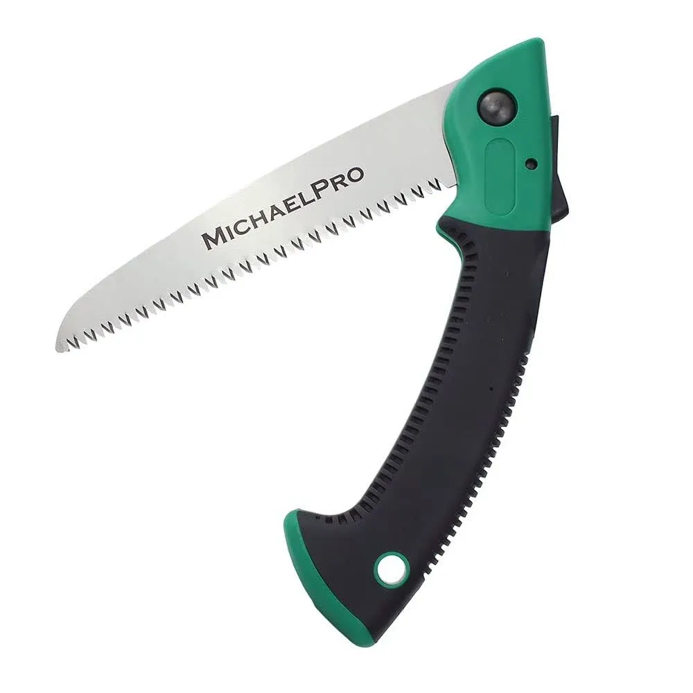 MichaelPro MP010024 Folding Hand Saw, Pruning Saw | 7” Rugged Blade Hand Saw with Non-Slip Grip for Tree Pruning, Camping, Gardening, Hunting. Cutting Wood, PVC