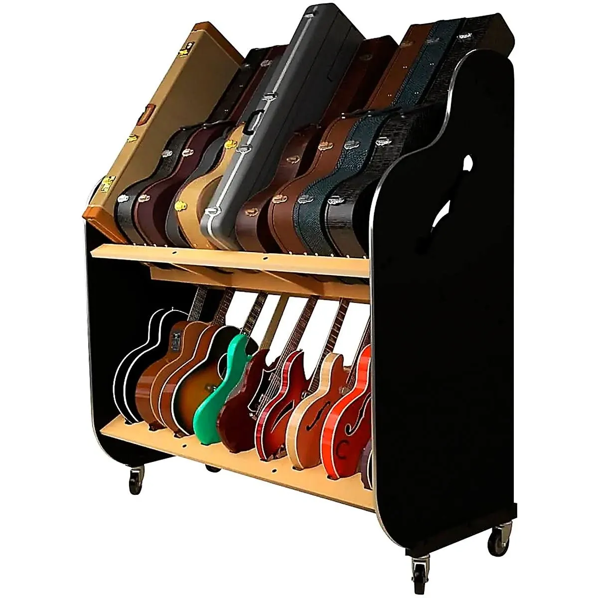 A&S Crafted Products The Session-Pro Double-Stack Mobile Case Rack