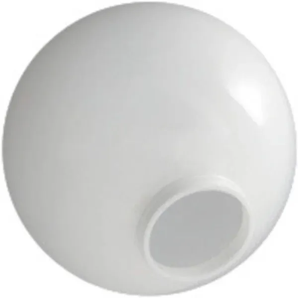 outtkitywi 12 in. White Acrylic Globe - 4 in. Extruded Neck Opening - American PLAS-12NW4