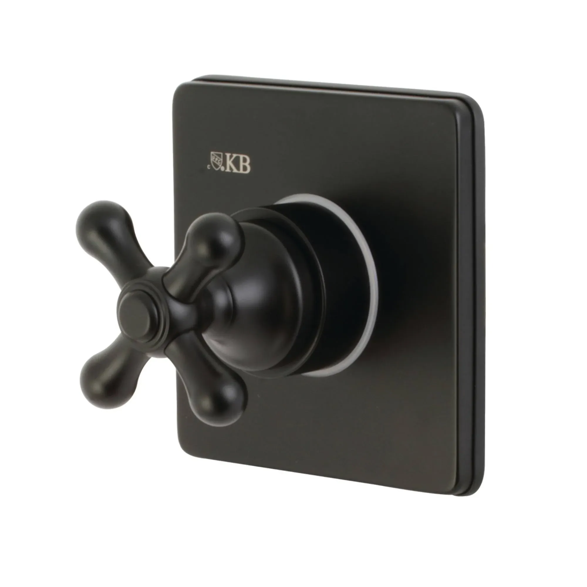 Kingston Brass KS3040AX 3-Way Diverter Valve with Trim Kit, Matte Black