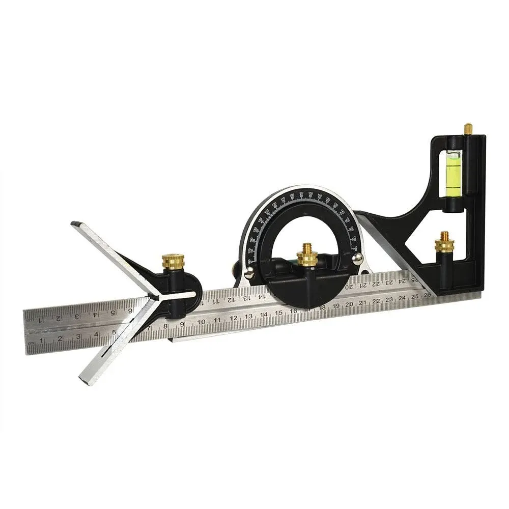 Big Horn 19571 12-Inch Combination Square Set with Protractor