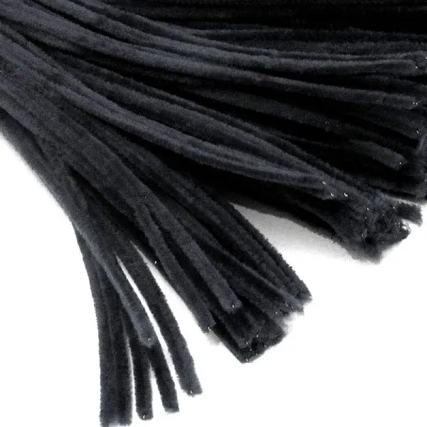 Chenille Stems, Pipe Cleaner, 20-inch (50-cm), 25-pc, Black