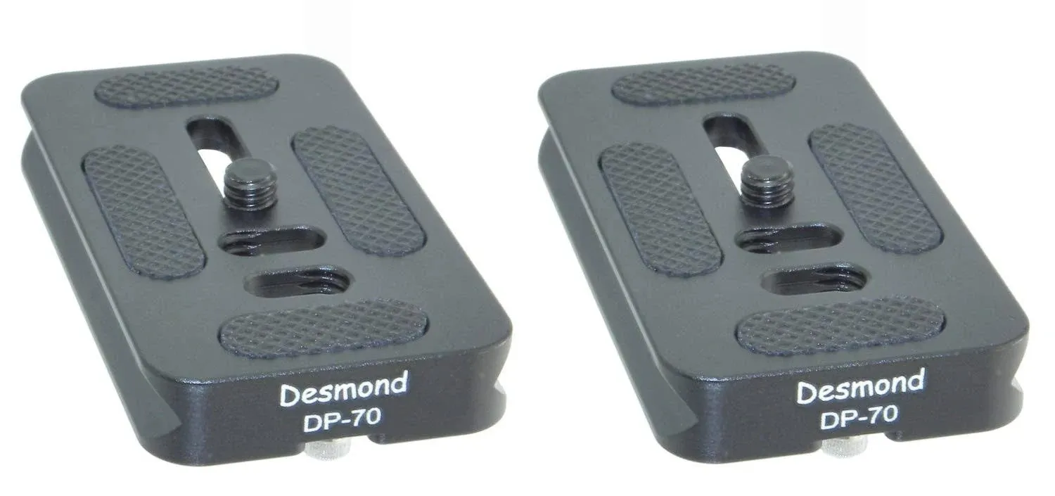 Desmond DP-70 70mm Arca-Type Quick Release Plate (2-Pack)