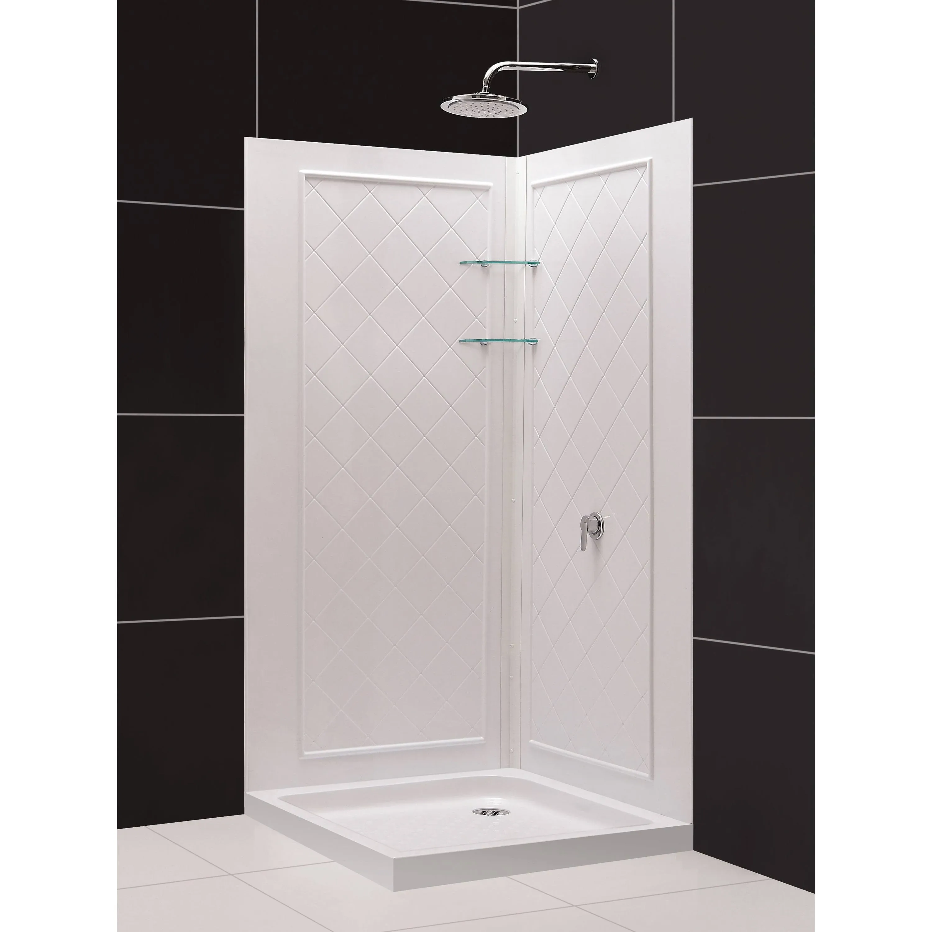 DreamLine DL-6294C SlimLine 36" x 36" Shower Base and QWALL-4 - Shower Stalls And Kits - by Buildcom | Houzz