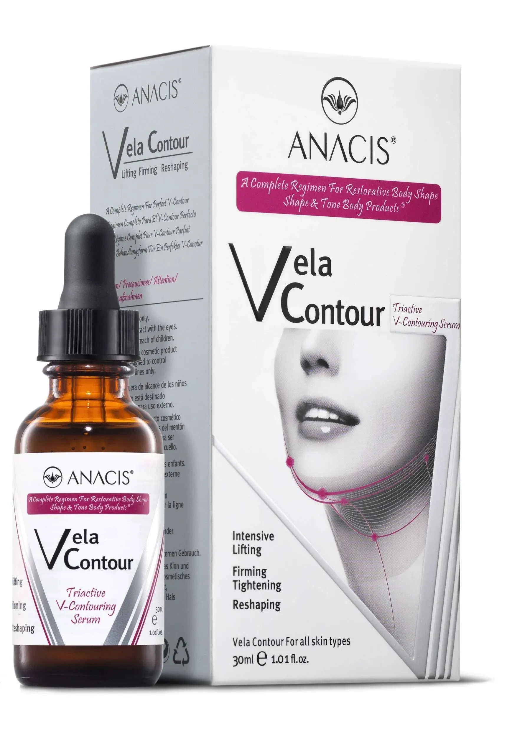 Advanced Neck Serum – V line Jawline - Fine Lines - Neck Wrinkles - Sagging Skin - Serum for Women and Men. Anacis 30ml