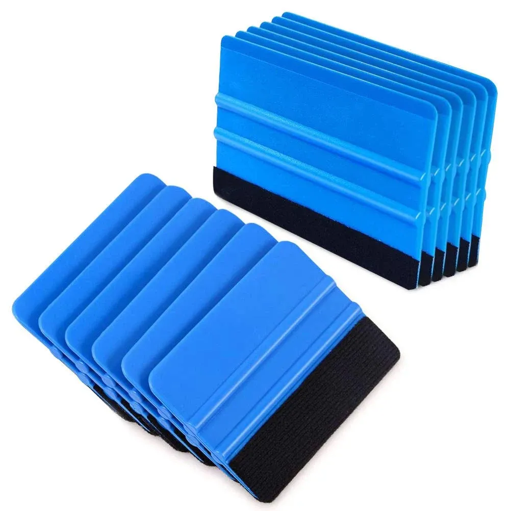 Vankcp 10 Pcs Car Felt Edge Squeegee Kits 5 inch Squeegee Vinyl Scraper Tool ...