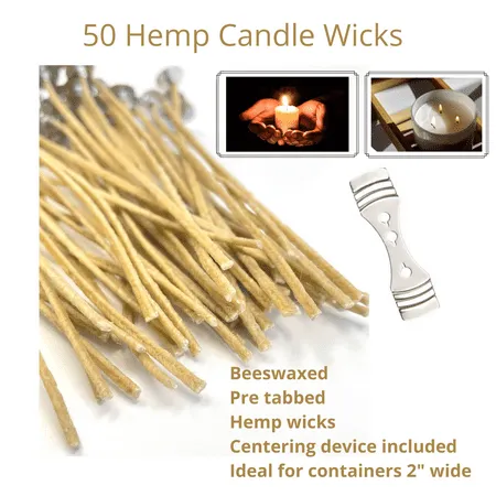 100 Pcs Hemp Candle Wicks