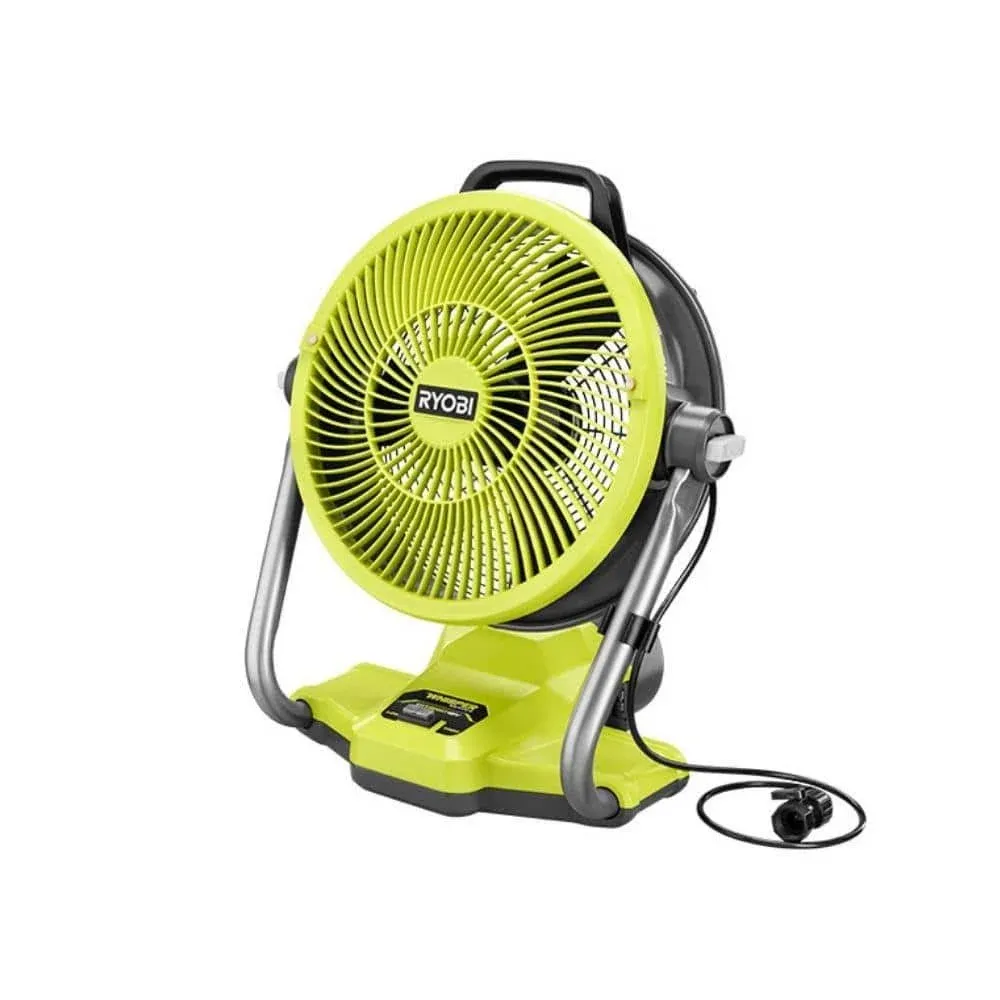 RYOBI 18V ONE+ Whisper Series 12&#039;&#039; Misting Air Cooling Fan - Green (PCL850B) BR8