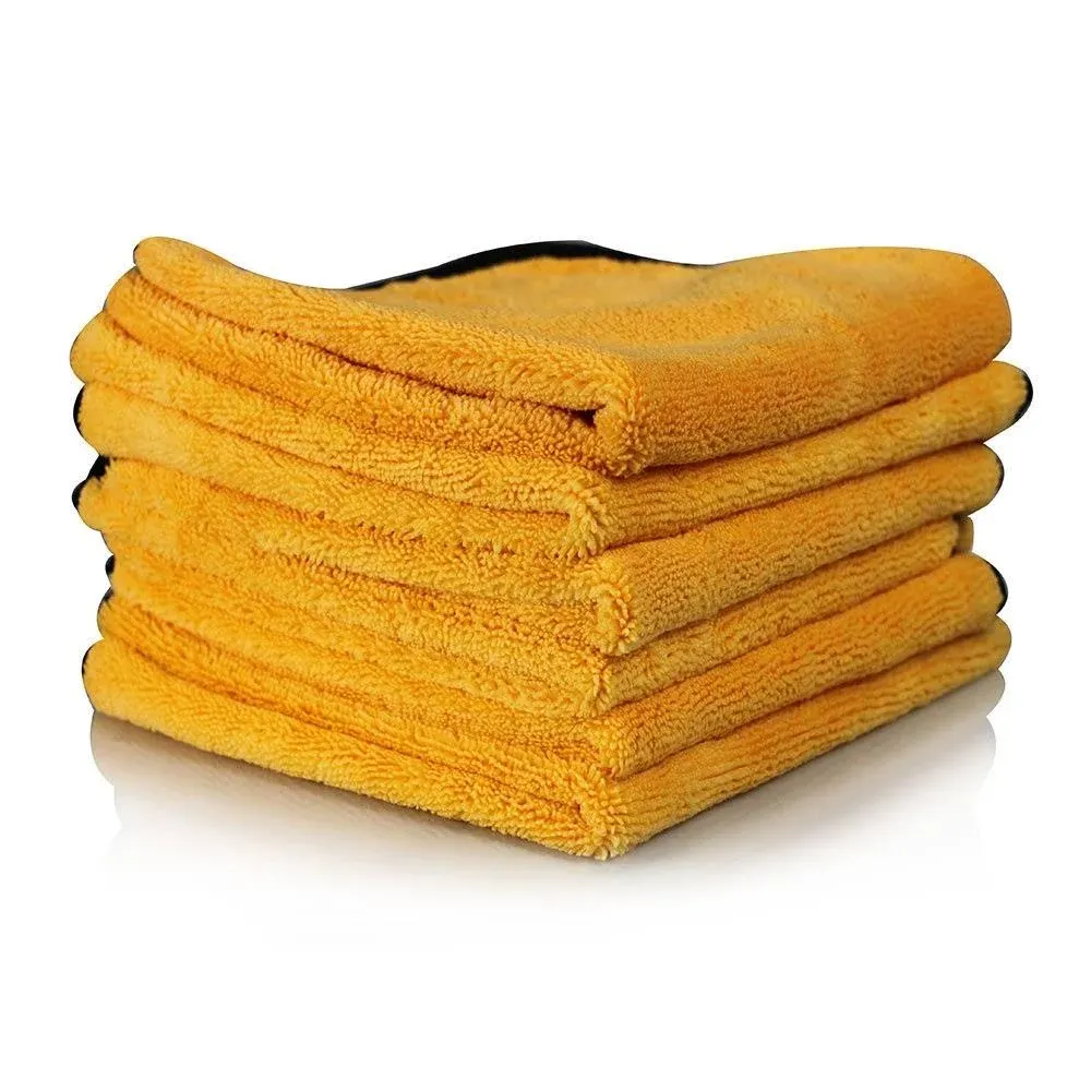 Chemical Guys MIC_507_03 - Professional Grade Premium Microfiber Towel with Silk Edges, Gold 24" x 16" (3 Pack)