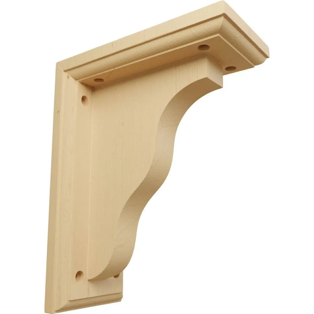 Ekena Millwork BKT03X07X09HARW Hamilton Traditional Wood Brackets, 3 1/2"W x 7"D x 9"H , Rubberwood