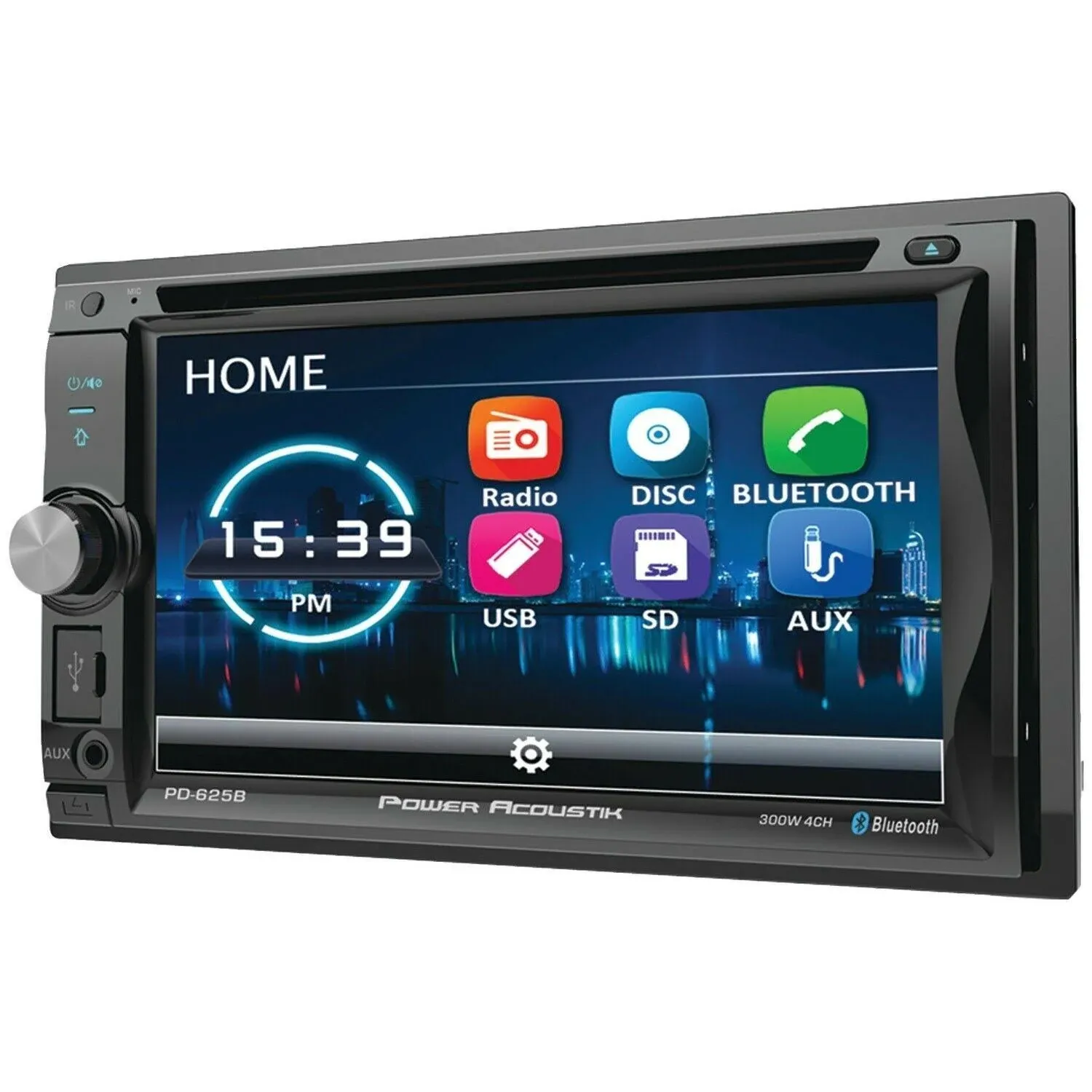 Power Acoustik Pd-625b 6.2" Incite Double-DIN In-Dash Detachable LCD Touchscreen ...