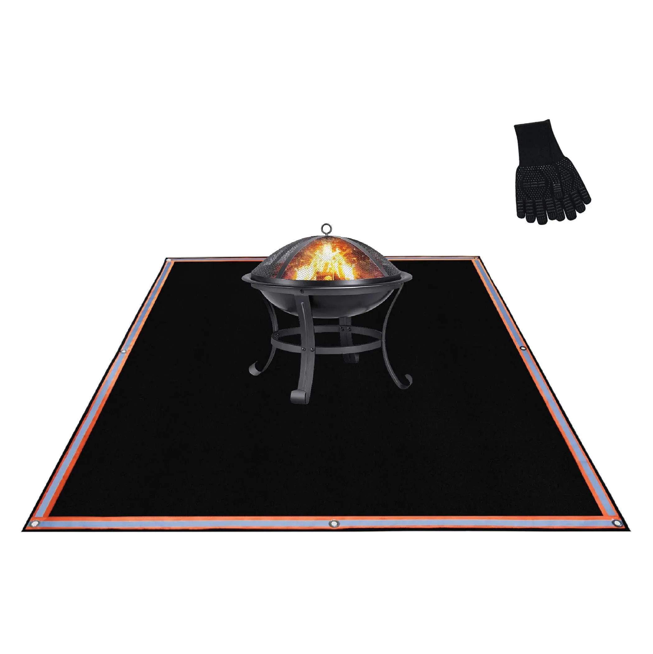 XL Fire Pit Mat, USA Based, Fireproof under Grill Mat, 3 Layer, 67&#034; X 60&#034;, for O