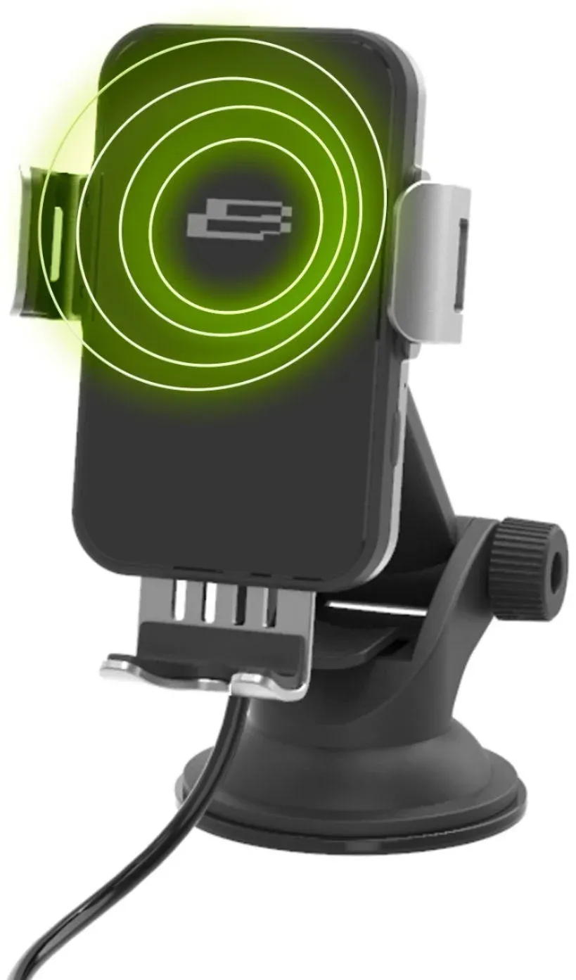 Bracketron PwrUp Qi Car Dash/Window/Ve<wbr/>nt Mount for iPhone 14/13/12/11, S22/S21