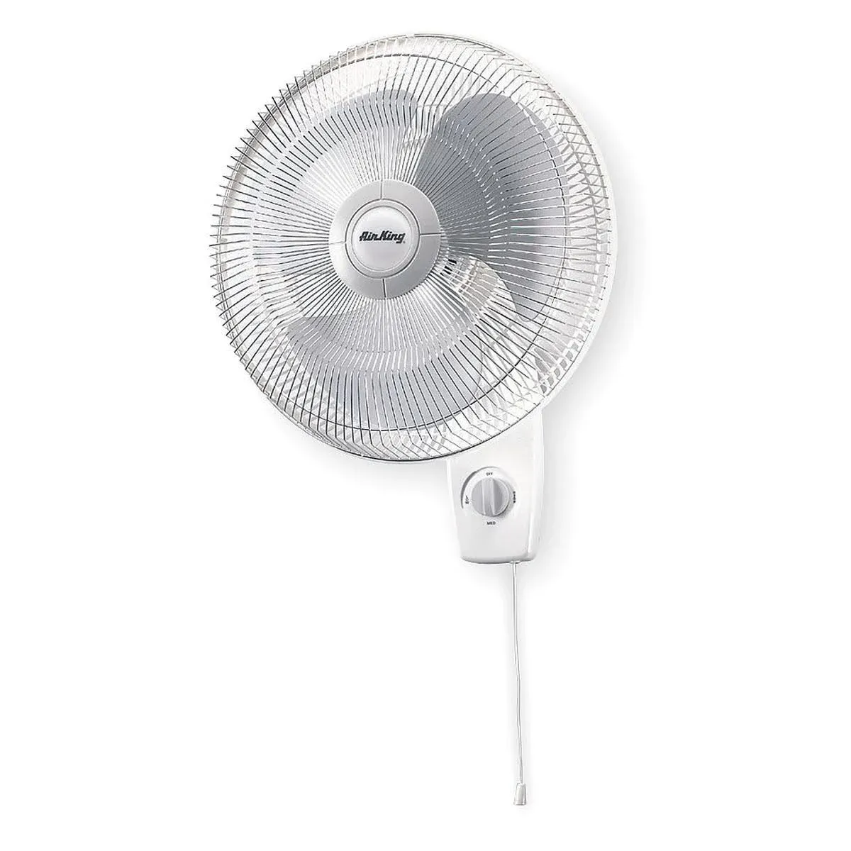 Air King Oscillating Wall Mounted Fan, White, 16"