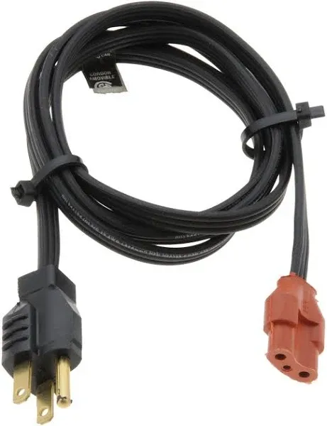 "Replacement Cord - 120V, Straight, Silicone, Peanut Shaped Heater Terminal, 5' 1.5M Long"