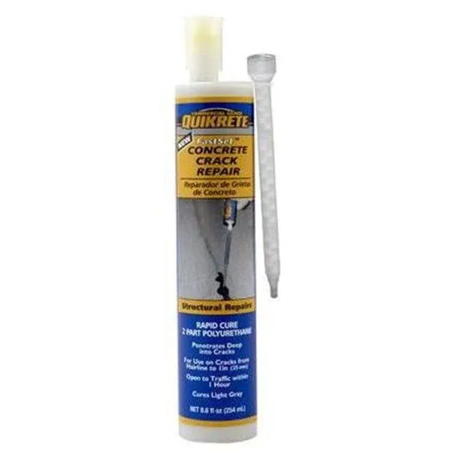 Quikrete 8650-69 FastSet Concrete Crack Repair LT GRAY 8.6oz