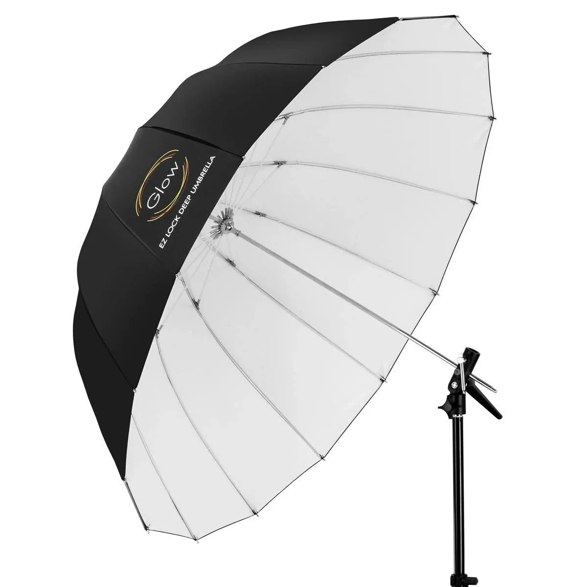 Glow Easy Lock X-Large Deep White Fiberglass Umbrella 65" #GL-EL-65BW