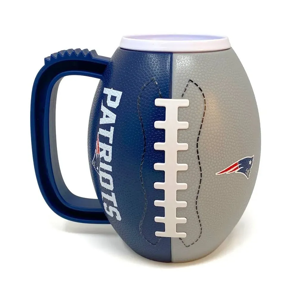 New England Patriots Mug 24 Ounce 3D Foot Ball Shaped  Mug  NFL New Release