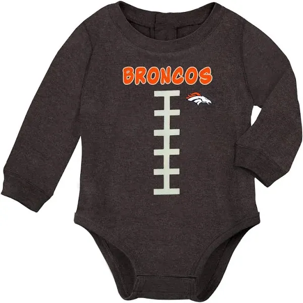 Outerstuff NFL Denver Broncos Infant Football Threads Bodysuit Creeper, Brown