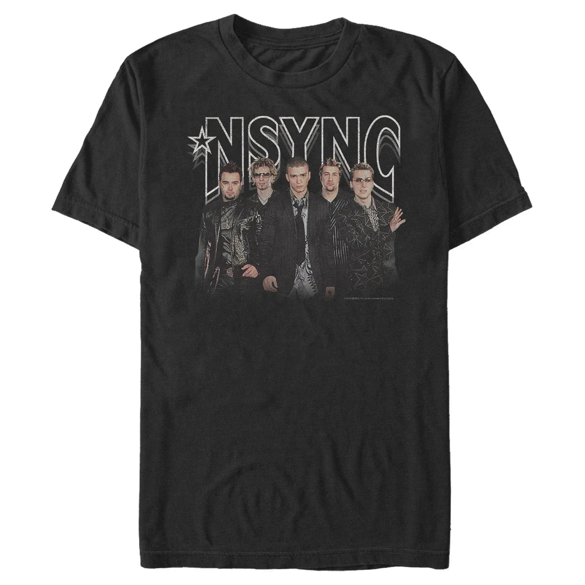 "N'Sync Men's Glam Group Short Sleeve T-Shirt"