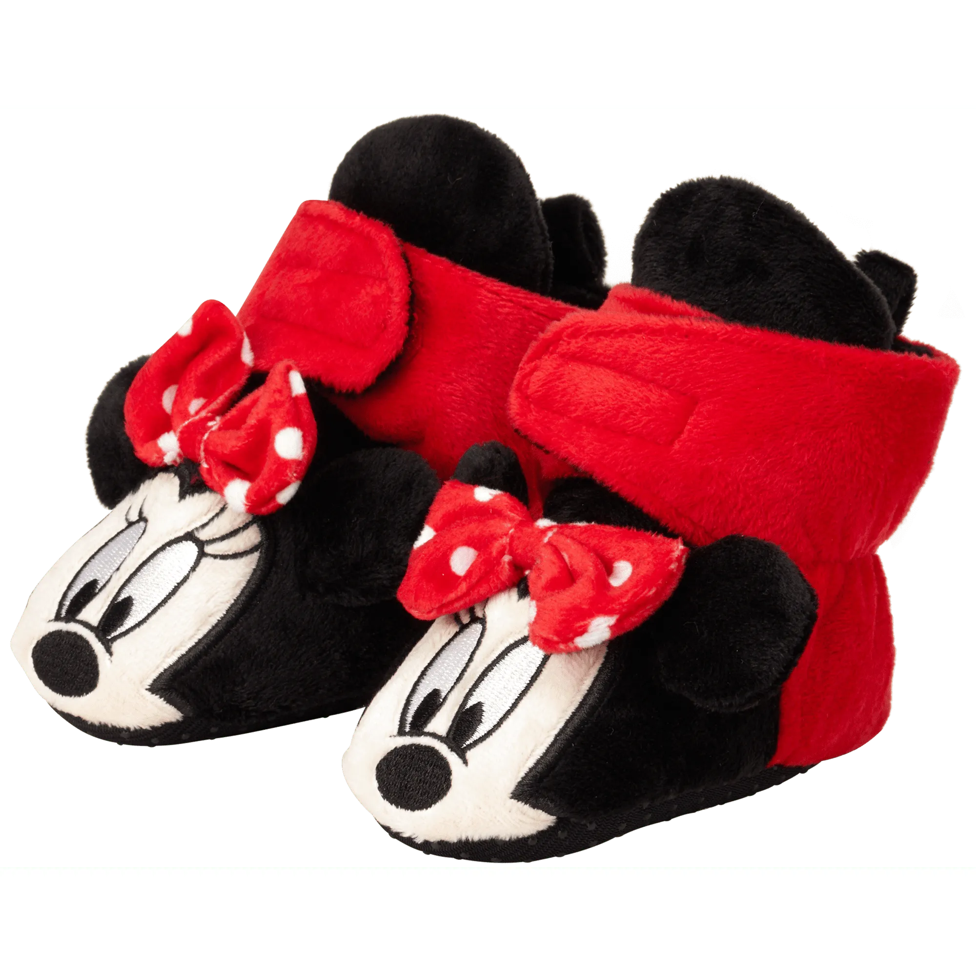 Disney Baby Girls' Minnie Mouse Booties - Soft Fleece Slipper Socks (Newborn/Infant)