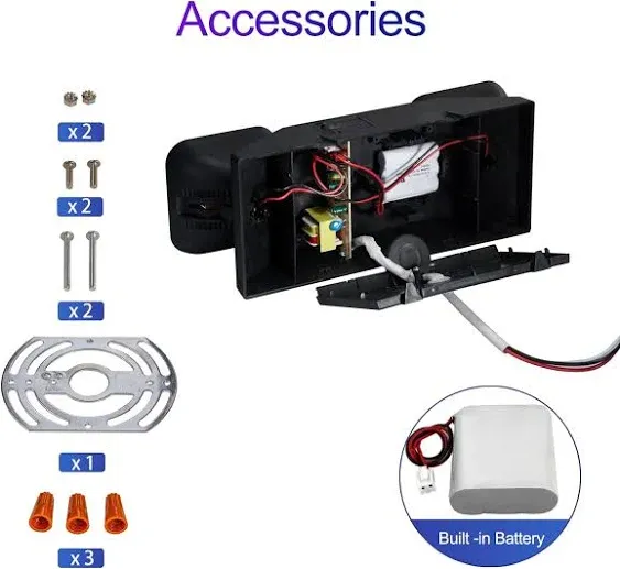 TANLUX LED Emergency Lights with Battery Backup, Two Head Adjustable Commercial Emergency Lights, UL Listed, AC 120/277V, Hardwired Em