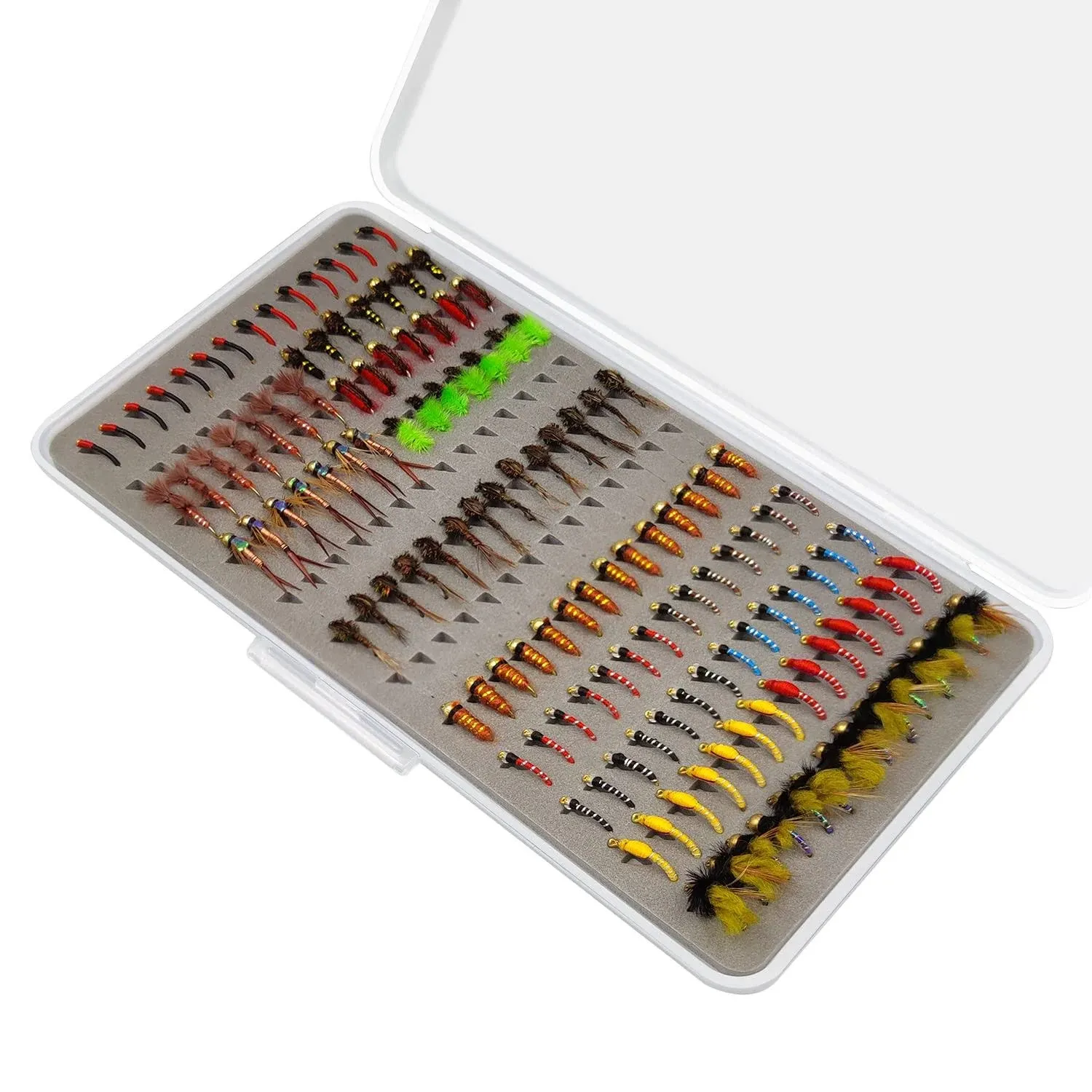 FLY FISHING FLIES Assortment Kit Hand-Tied 133 Pcs IEVEI