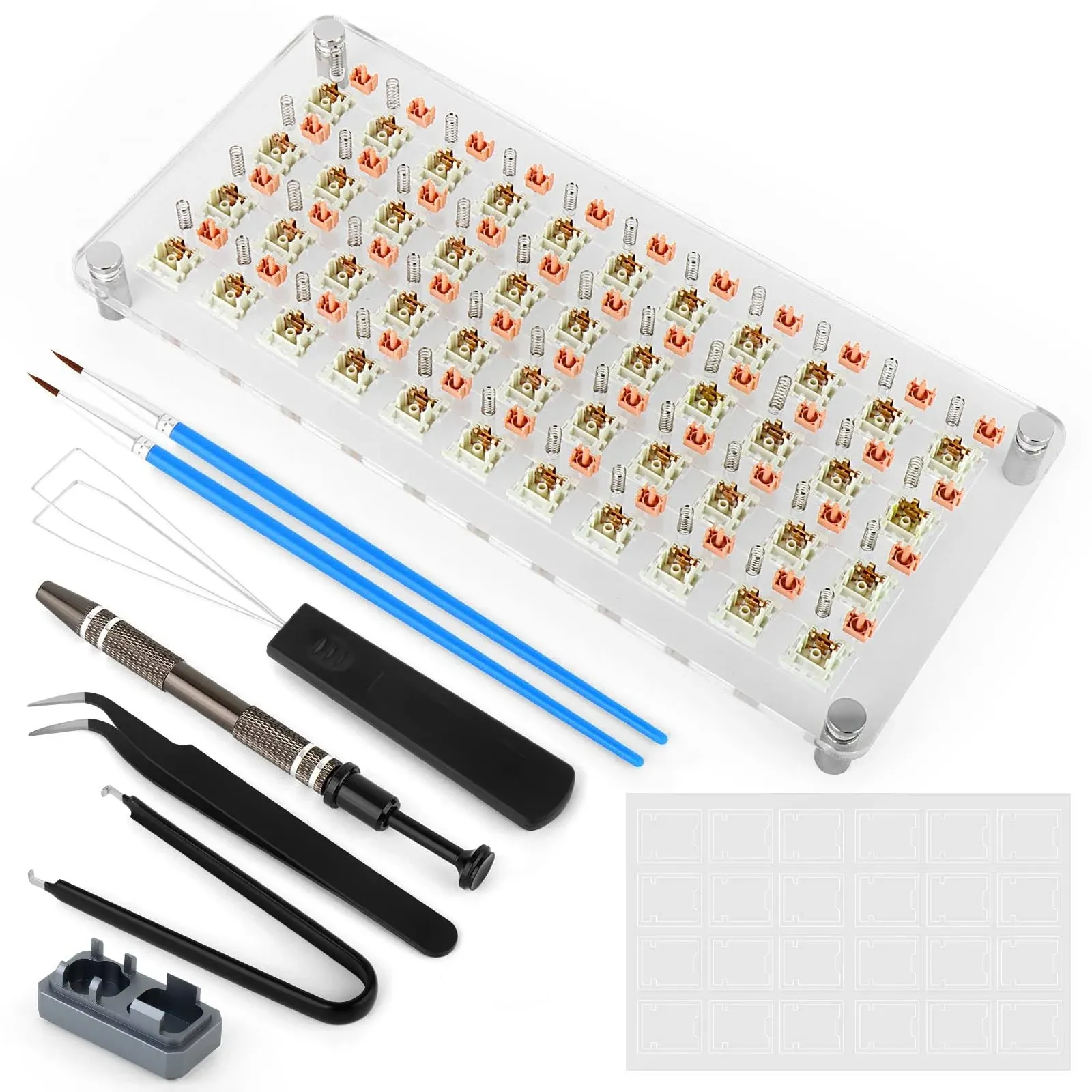 RUNJRX 44 Switches Acrylic Lube Station for Keyboard Switch, 120pcs/Switch Films ...