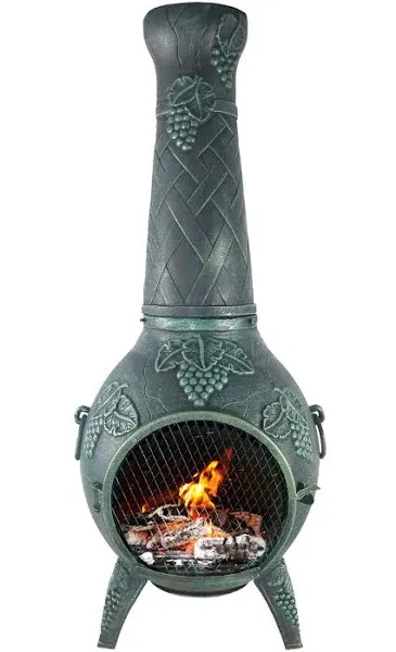 Blue Rooster Grape Chimenea