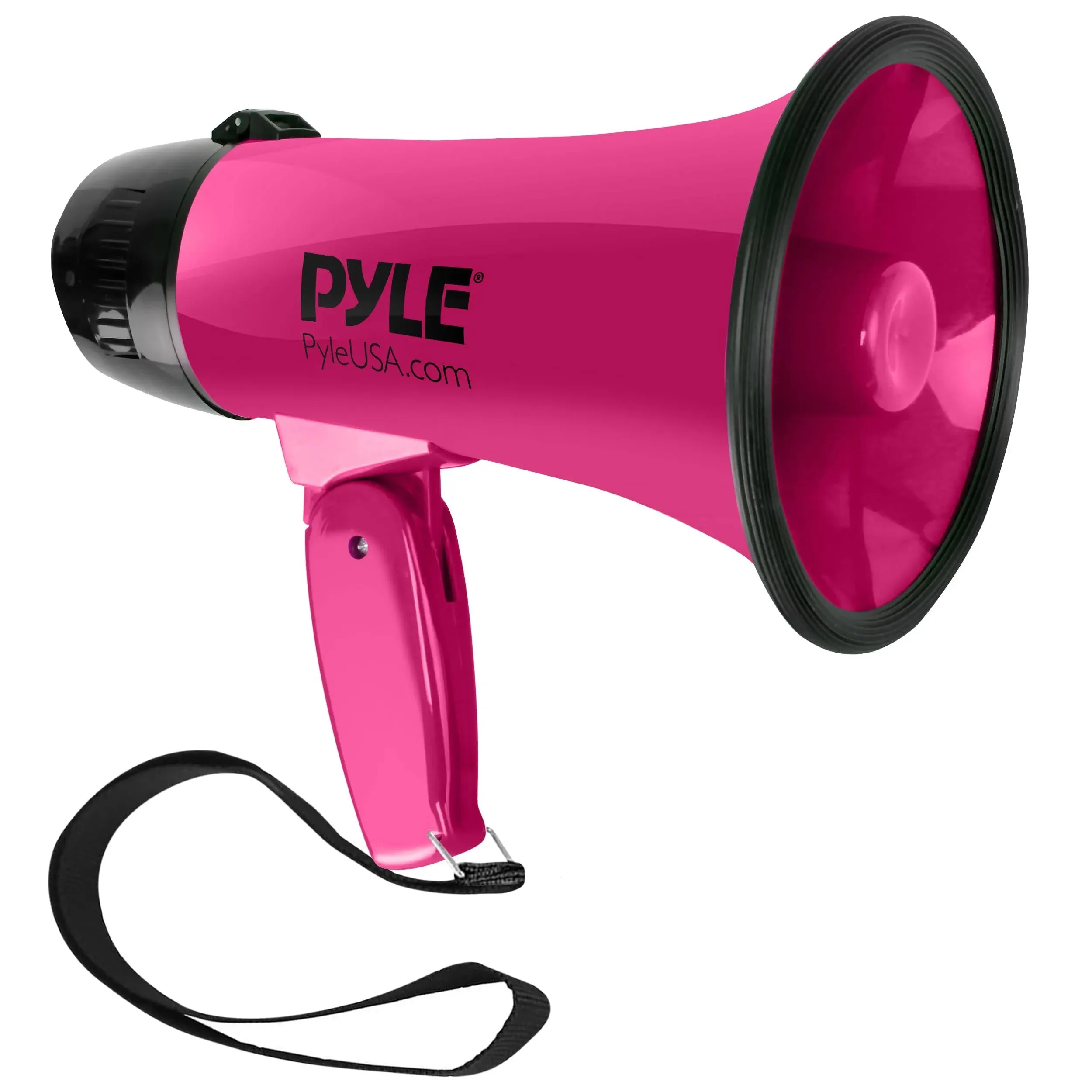 Pyle Portable Megaphone Speaker Siren Bullhorn - Compact and Battery Operated with 20 Watt Power, Microphone, 2 Modes, PA Sound and Foldable Handle for Cheerleading and Police Use - Pyle PMP22GR,Green