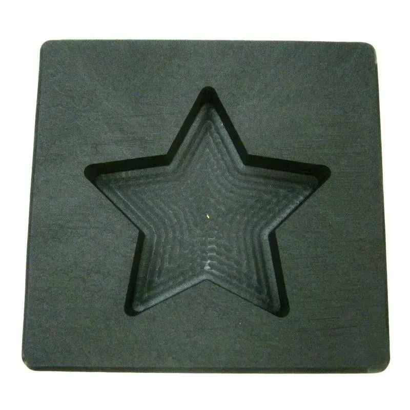 3 oz Gold Texas STAR Shape High Density Graphite Mold 1.5oz Silver Bar-USA Made