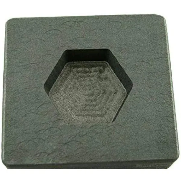 2 oz Hexagon Gold Bar High Density Graphite Mold 1 oz Silver