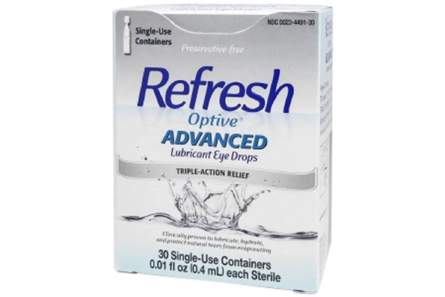 Refresh Optive Advanced Preservative Free Lubricant Eye Drops - 30ct