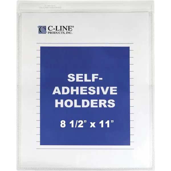 Self-Adhesive Shop Ticket Holder, 8 1/2 x 11, 50/BX