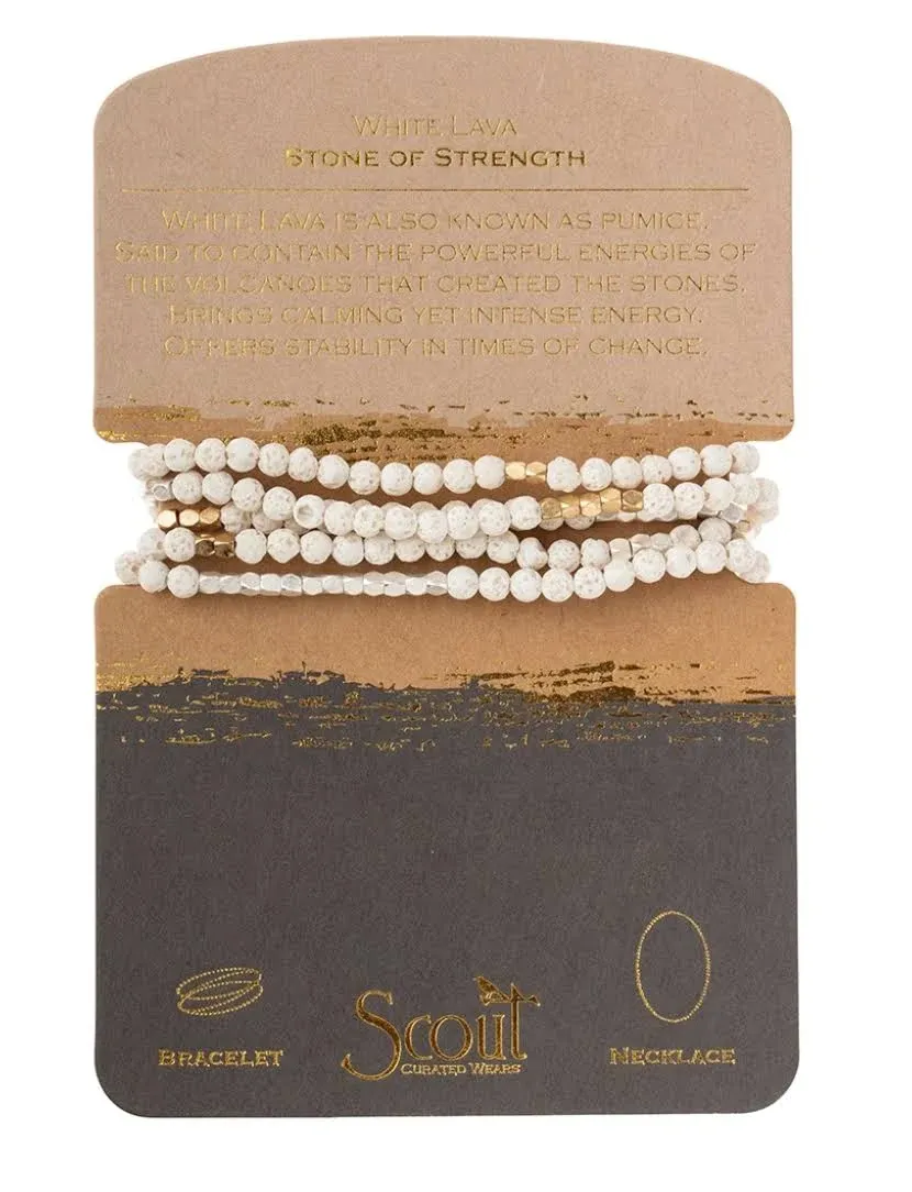 Scout Curated Wrap Necklace Bracelet – Over 30 Stone Options - Natural Stone Bracelet & Stone Necklace – Semi-Precious Gemstone Jewelry for Women