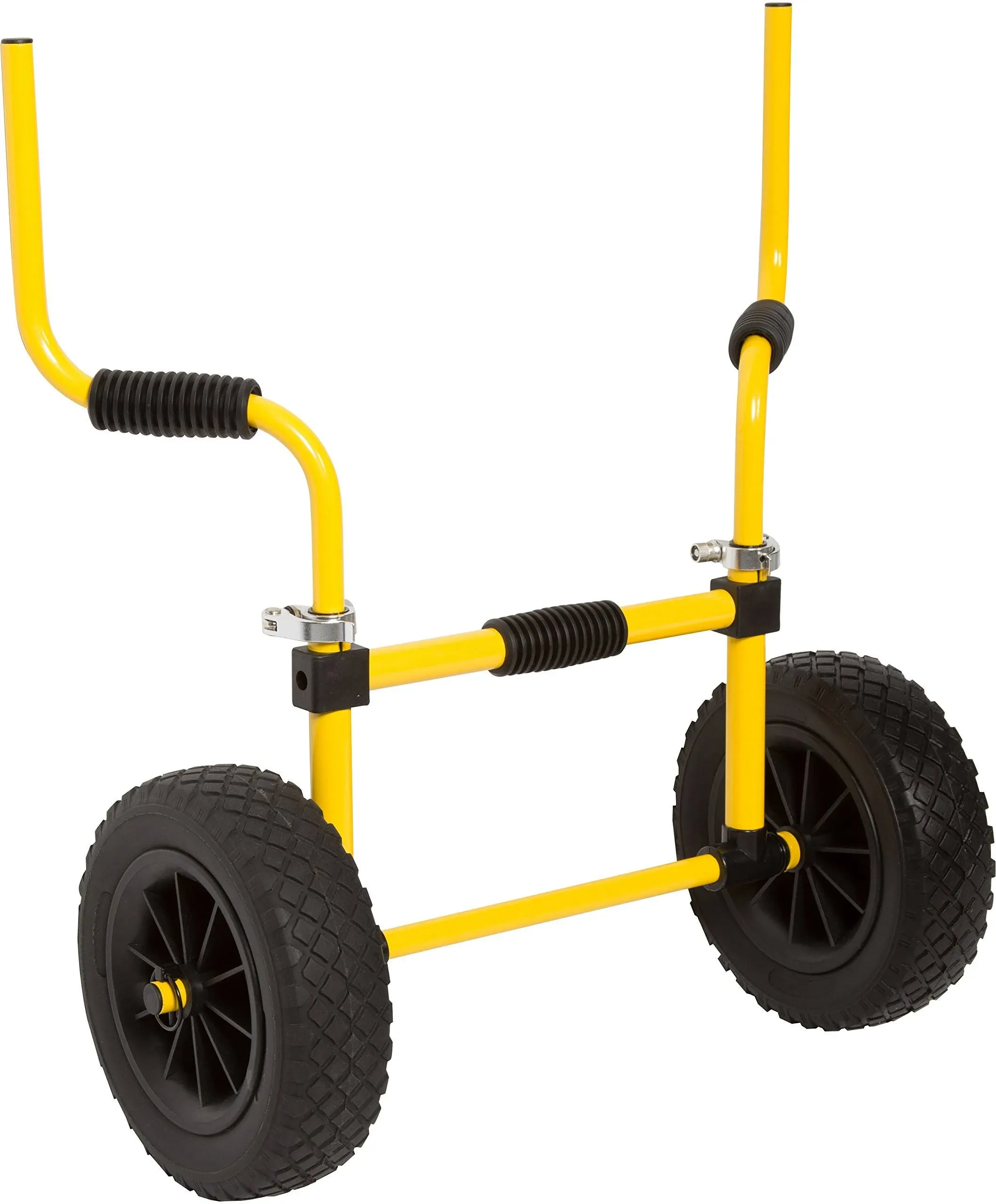 Suspenz Kayak Cart Trolley, Sit on Top SOT Adjustable Width Transport Carrier with No Flat Airless Wheels, Yellow, (22-0077)