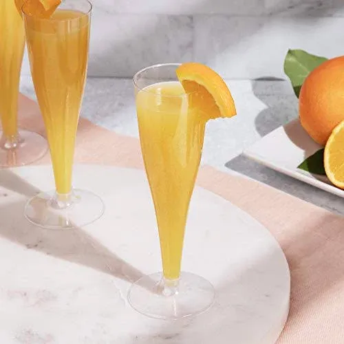 Prestee 100 Plastic Champagne Flutes