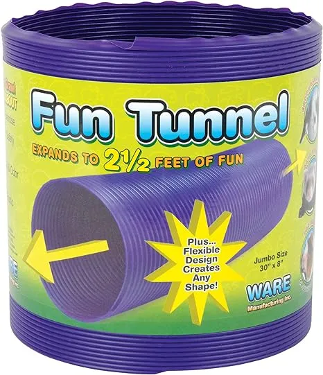 Ware Manufacturing Fun Tunnels Play Tube for Small Pets, 30 X 8 Inches - Large