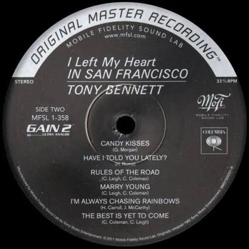 I Left My Heart in San Francisco by Bennett, Tony (Record, 1869)