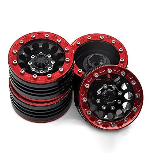 4PCS Alloy 1.9&#034; Beadlock Wheel Rims For SCX10 D90 CC01 AX10 TF2 1/10 RC Crawler