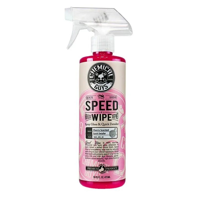 Chemical Guys Speed Wipe Quick Detailer and High Shine Spray Gloss Cherry Scent; 16-Ounce