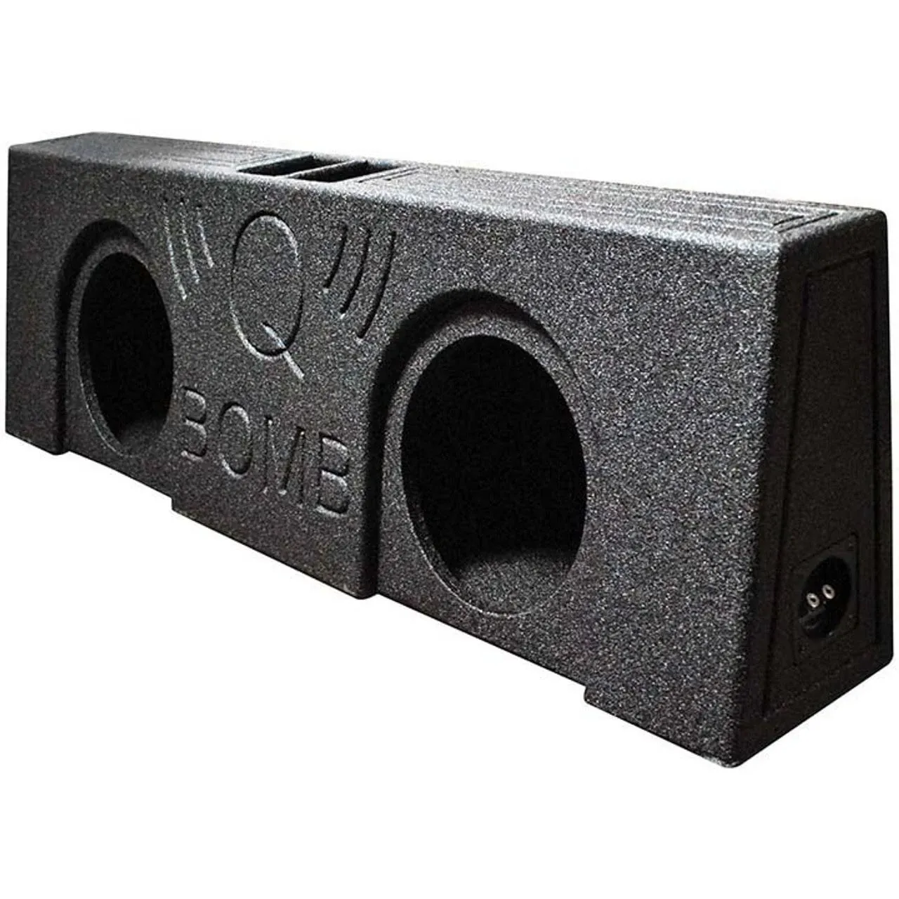 Qpower Qbomb Dual 12" Vented Empty Box Behind Seat Mount - Qbtruck212 Vented