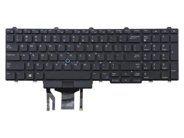 New US Black Backlit English Laptop Keyboard (without frame) For DELL Latitude 5550 5580 5590 5591 E5580 Light Backlight