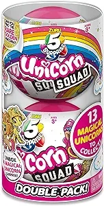 5 Surprise Unicorn Squad Series 1 - Mystery Collectible 2-Pack Capsule by ZURU , White