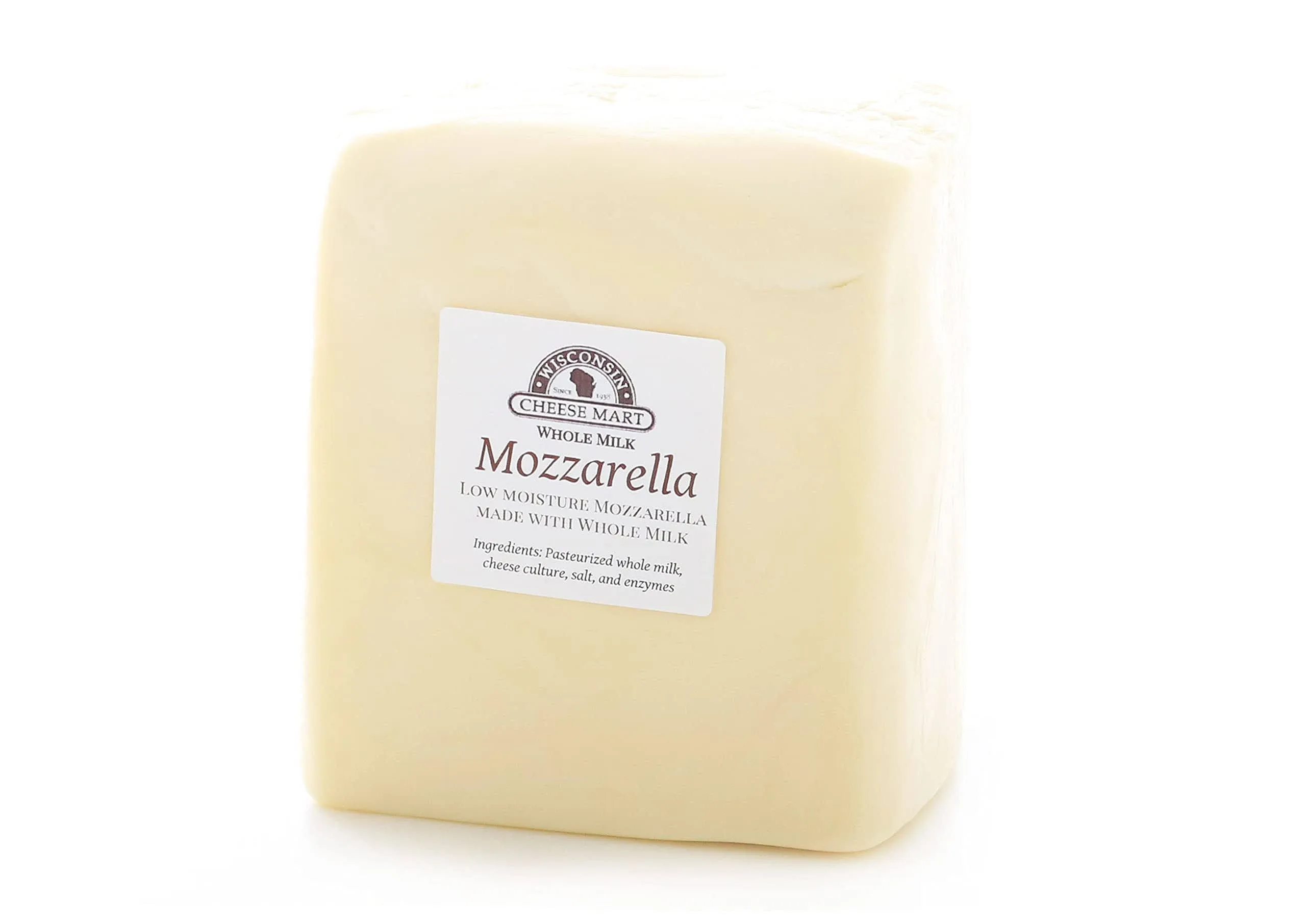 Mozzarella Cheese Whole Milk Low-Moisture 3 lb Loaf