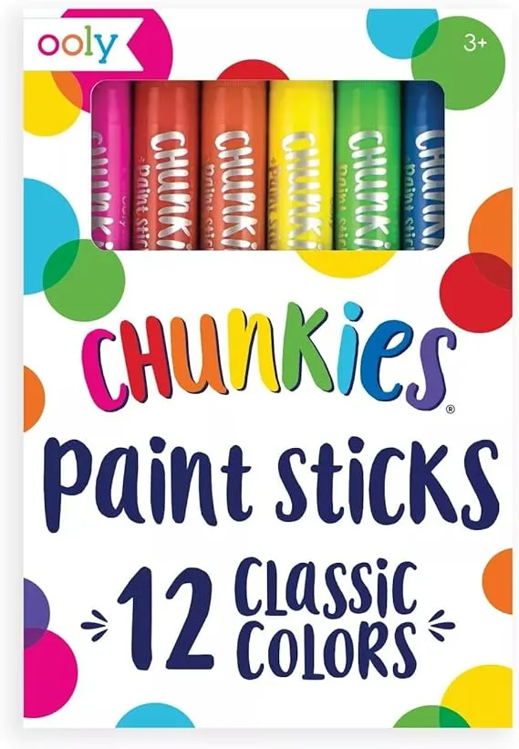 OOLY Chunkies Paint Sticks, 12-Colors