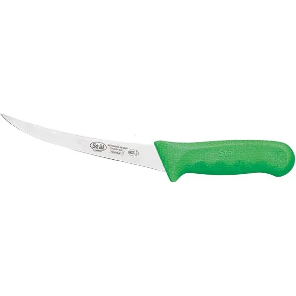 Winco (KWP-60G) 6" Curved Boning Knife with Green Handle