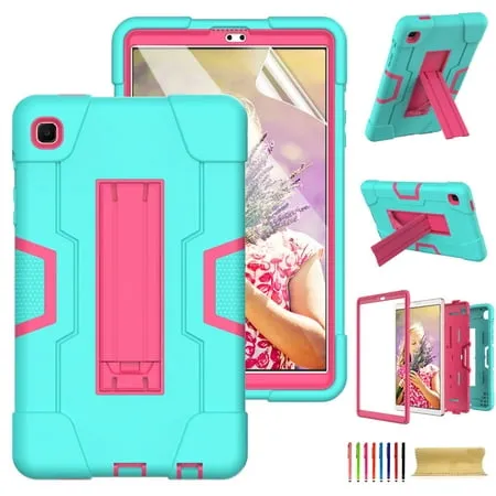 Dteck Case for Samsung Galaxy Tab A7 Lite 8.7 Inch SM-T220/SM-T225 Released 2021 with Screen Protector Dteck Rugged Shockproof Kickstand Case Full Body Protection Shell for Kids Mint/Rose