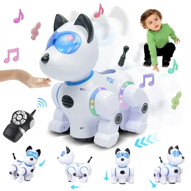 Kid Odyssey Robot Dog, Remote Control Dog Robot for Kids, Smart Dancing Walking RC Robot Puppy, Electronic Pets Gift for Kids Boys & Girls