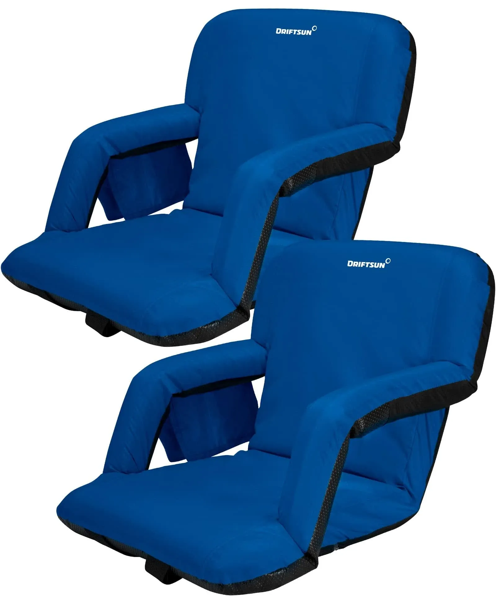 Foldable Reclining Stadium Seat - Reclining Bleacher Chair with Back Support for